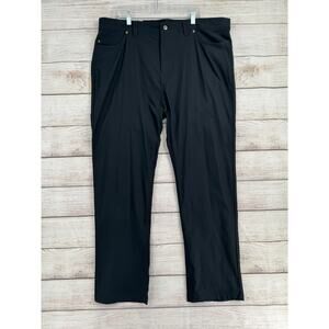 prAna Brion Slim Pant II Mens 42x34 Black Tapered Leg Stretch Outdoor NEW